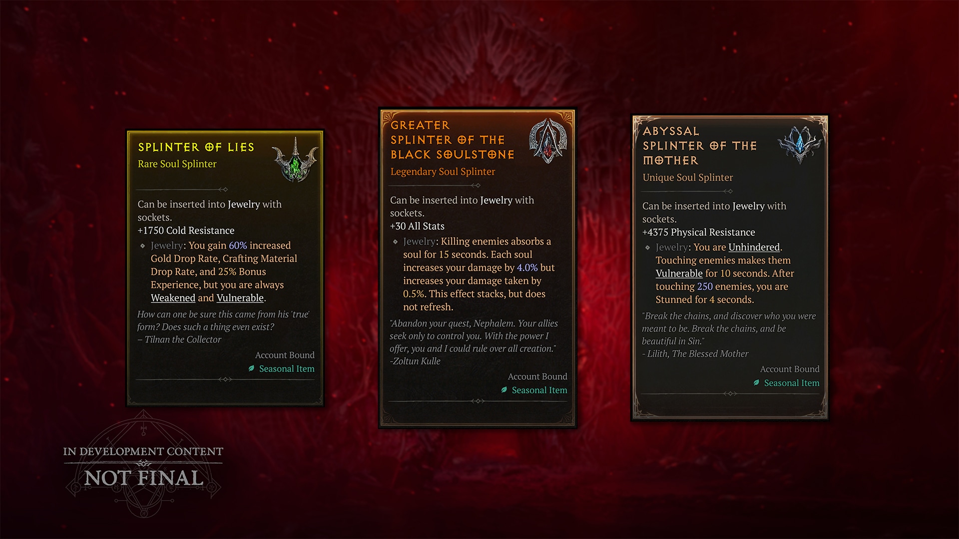 Estilhaços de Alma da Temporada 15 de Diablo IV