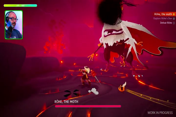 Combate contra Röhe, the Moth, no playtest de Wilderings